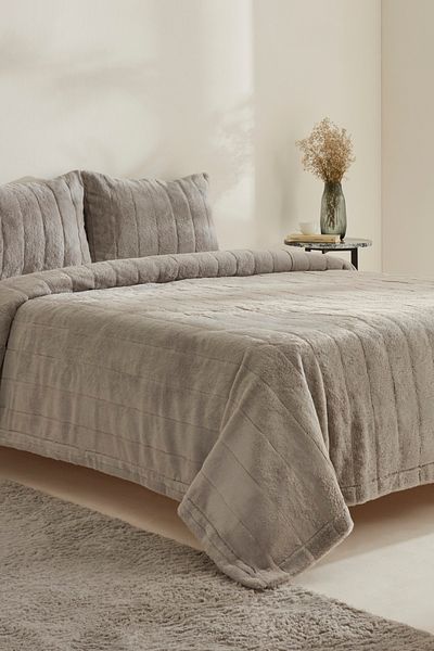 Karaca Home Gray Double Bed Cover Set
