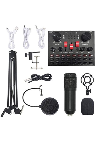 Arabest BM800 Microphone Set, AMulti-functional Live Sound Card, udio Recordi...