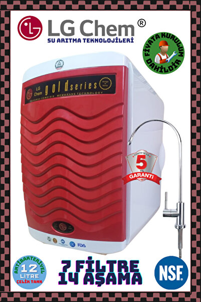 ligth gastro LG Chem GOLD ÜCRETSİZ MONTAJ BEYAZ-KIRMIZI 12 LİTRE 7FİLTRE 14AŞ...