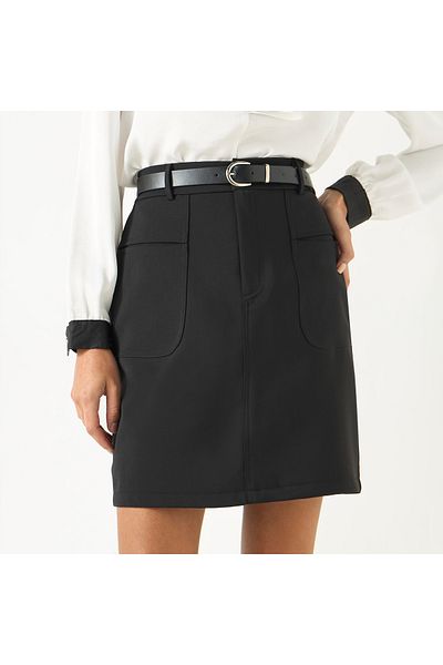 2Xtremz Belted A-line Mini Skirt With Pockets