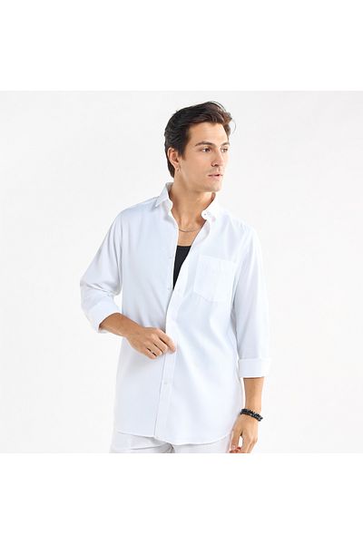 FAV Textured Shirt With Long Sleeves And Pocket