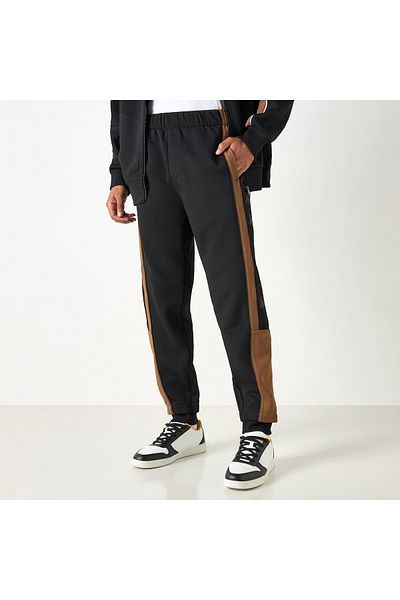 Kappa Logo Print Panelled Track Pants With Elasticated Waistband