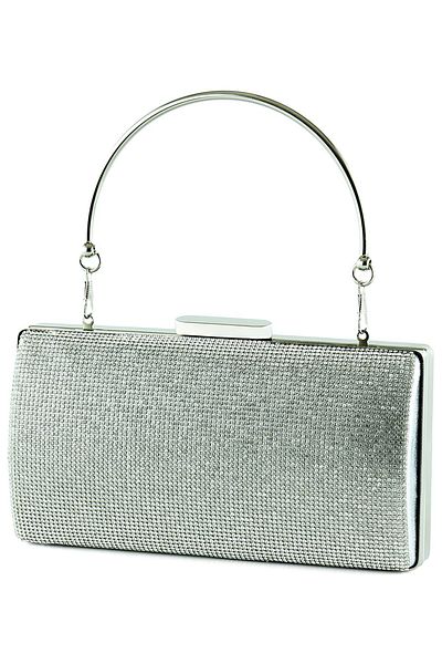 Erkan Saçmacı Βραδινό Τσάντα Clutch με Μεταλλική Λαβή Lame Crystal Stone