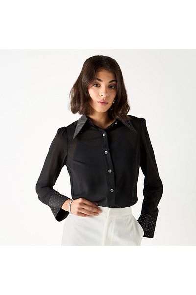 2Xtremz Embellished Shirt With Long Sleeves