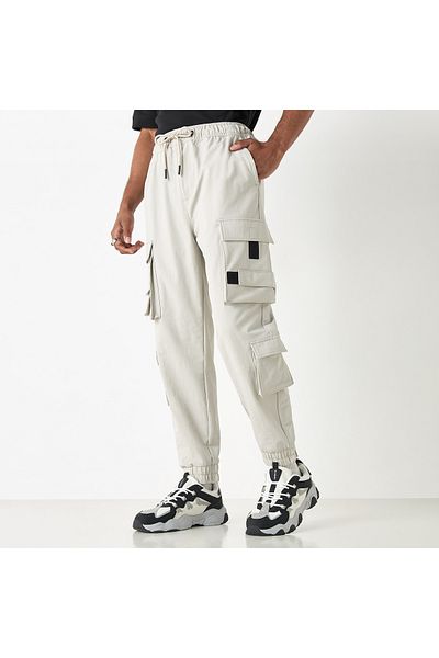 SP Characters Relaxed Fit Cargo Pants With Drawstring Closure And Pockets