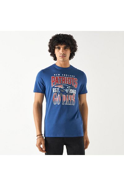 SP Characters New England Patriots Print T-shirt With Crew Neck And Short Sleeves