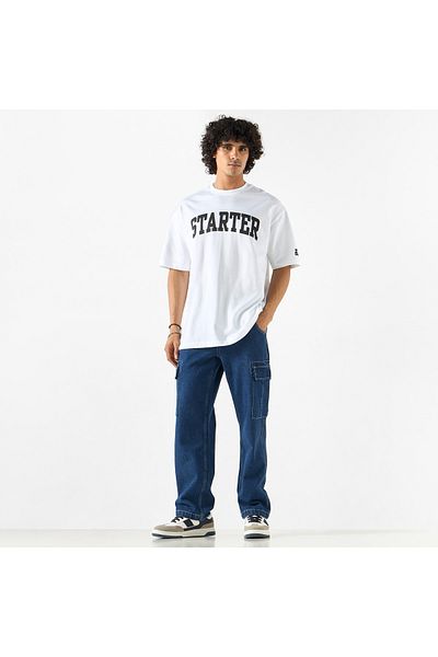 Starter Logo Print Crew Neck T-shirt With Short Sleeves