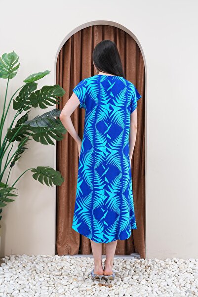 WestBound Rochie de vară din viscoză cu mâneci scurte cu model etnic pentru plajă |   Acasă |   Sărbători