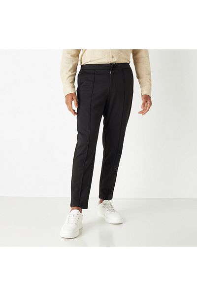 Iconic Solid Pants With Drawstring Closure And Pockets