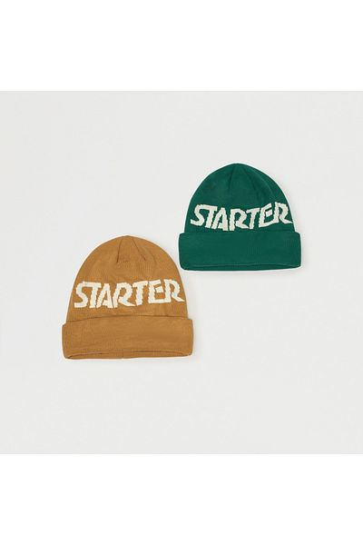 Starter مجموعة من قطعتين - قبعة بيني مطبوعة بشعار