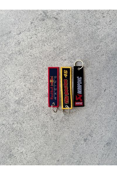 Bufferland Motorcycle Fabric Keychain Set of 3