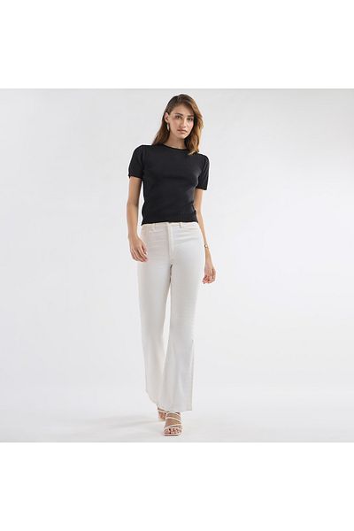 FAV Solid Crew Neck T-shirt With Short Sleeves