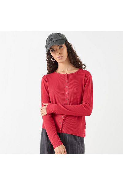 Lee Cooper Ribbed Shirt With Crew Neck And Long Sleeves
