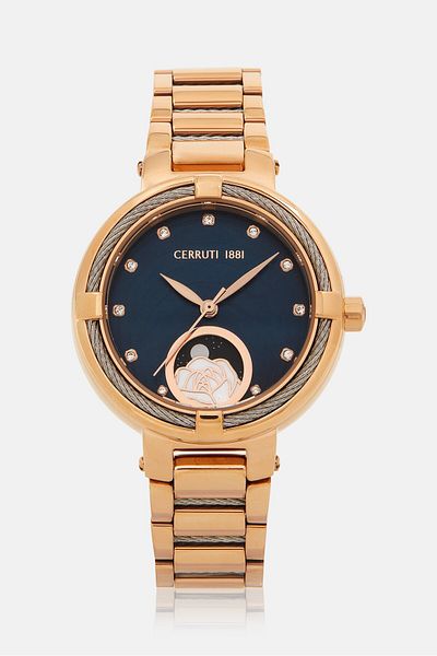 Cerruti 1881 ساعة نسائية Ciwlh2205902 من الفولاذ المقاوم للصدأ، مجموعة من الذهب الوردي