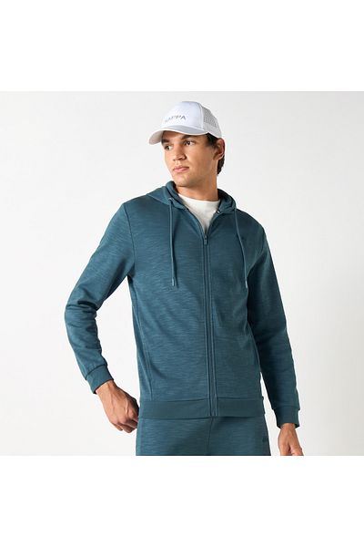 Kappa Logo Embroidered Hooded Sweatshirt With Pockets