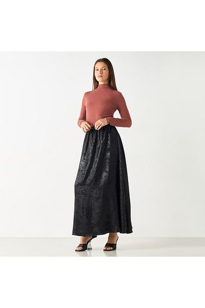 2Xtremz Textured A-line Maxi Skirt