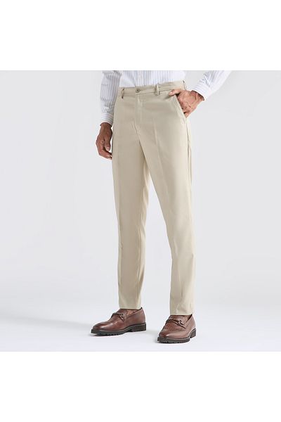 FAV Textured Regular Fit Flexi Waist Trousers With Pockets