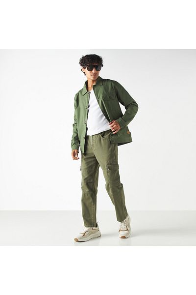 Lee Cooper سترة مضلعة بأكمام طويلة وجيوب