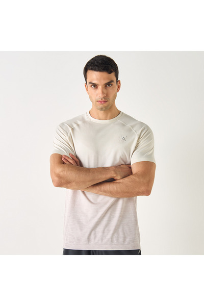 Adot Textured T-shirt With Raglan Sleeves