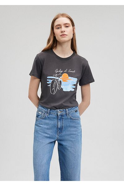 Mavi Cycling printed Anthracite T-shirt Slim Fit / Slim Fit1612397-70087