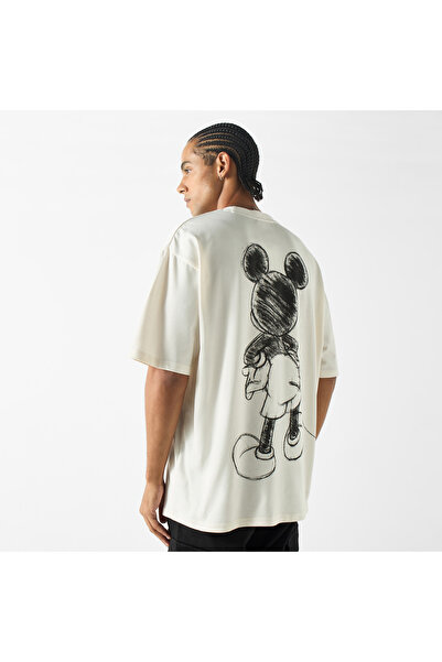 SP Characters تي شيرت بطبعة ميكي ماوس ورقبة دائرية وأكمام قصيرة