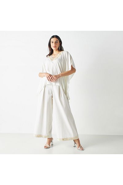 Iconic Embellished V-neck Kimono Top