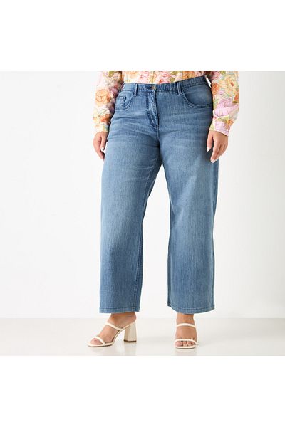 Ulla Popken Plus Size Regular Fit Jeans With Pockets