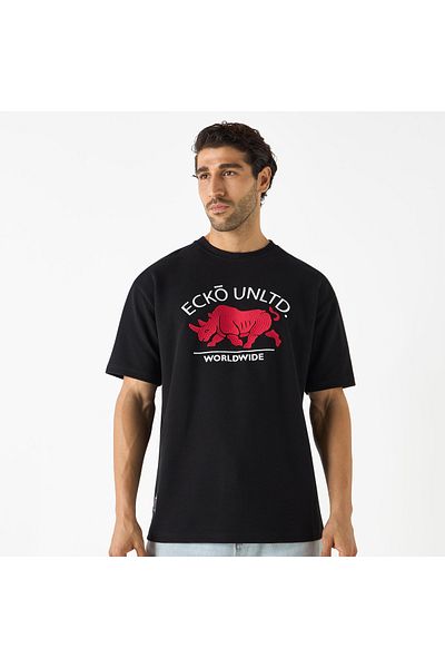 ECKO Logo Detail Crew Neck T-shirt With Short Sleeves