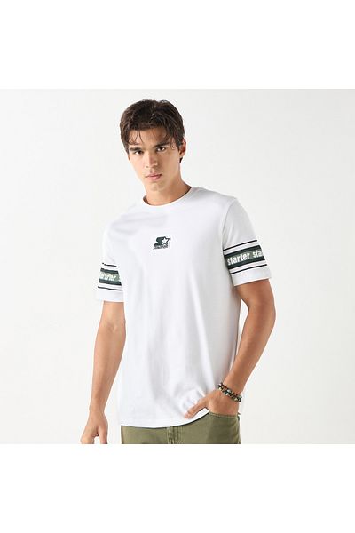 Starter Printed Crew Neck T-shirt With Short Sleeves
