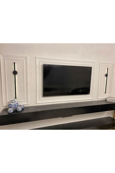 Birdeco Home Tv Ünitesi Özel Tasarım Montaja Hazır Polistiren Boyanabilir Çıt...