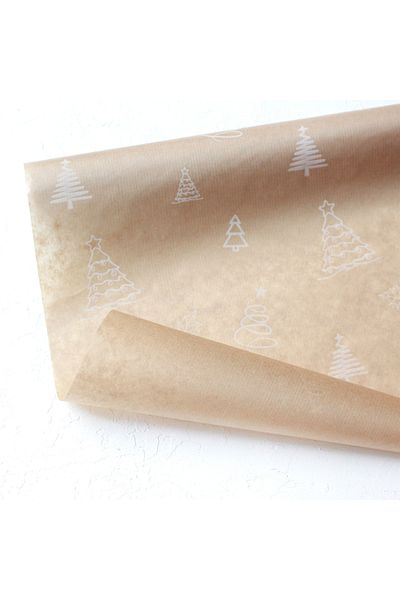 Bimotif 70X100 cm 100 Pcs Pine Pattern Kraft-Pack Paper
