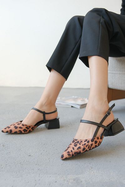 GOFFSHOES Pantofi cu toc mic Franco Leopard de damă