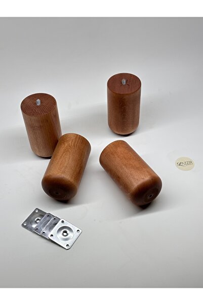 lazzir handle Ahşap Tombul Bohem Ayak (A7) (Çap-7,5..Yükseklik-19) 4 Lü Ayak ...