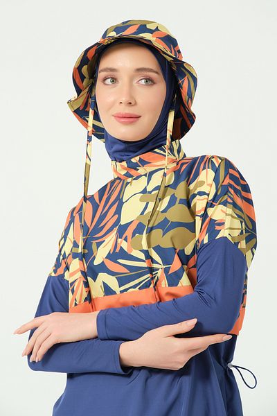 ALFASA Άνετο μαγιό Hijab με καπέλο Crop Look