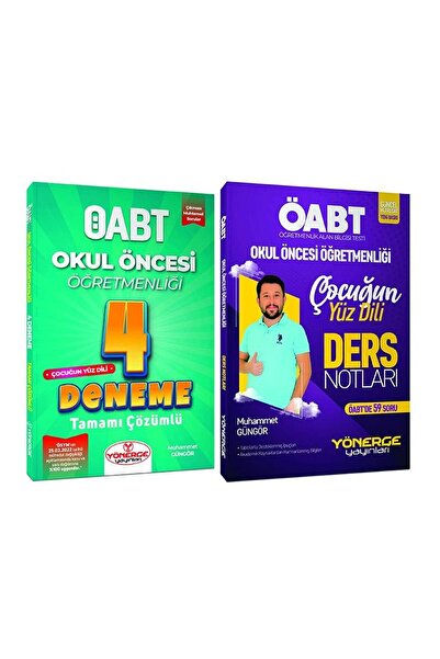 Yönerge Yayınları Yönerge Öabt Okul Öncesi Ders Notları 4 Deneme 2 Li Set - M...