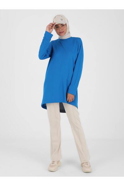 FD SPORTS Blue Train-Fit Crew Neck Quick Dry Tracksuit Top