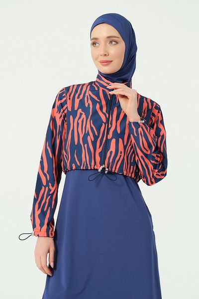 ALFASA Μαγιό Crop Hijab με σχέδιο