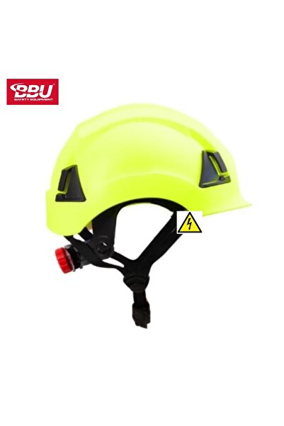 BBU Safety Equipment SP 9001 قبعة صلبة للكهرباء للعمل على ارتفاعات - خوذة متسلق الجبال (أصفر فلوري)