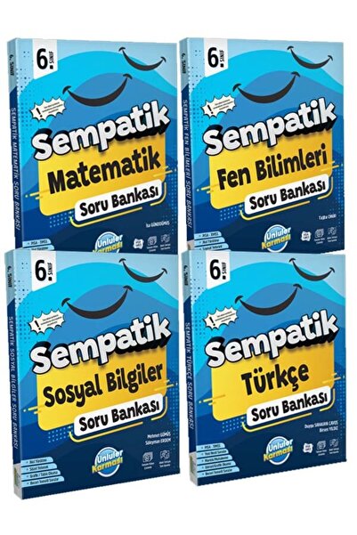 Ünlüler Karması 2024 Sempatik 6. Sınıf Türkçe + Fen + Matematik + Sosyal 4 lü...