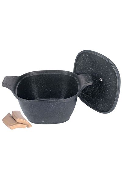 Neoklein Oala Neoklein SCS20-Black, cu capac, 20 cm, 2.7 L, aluminiu turnat, invelis anti-aderent, Negru