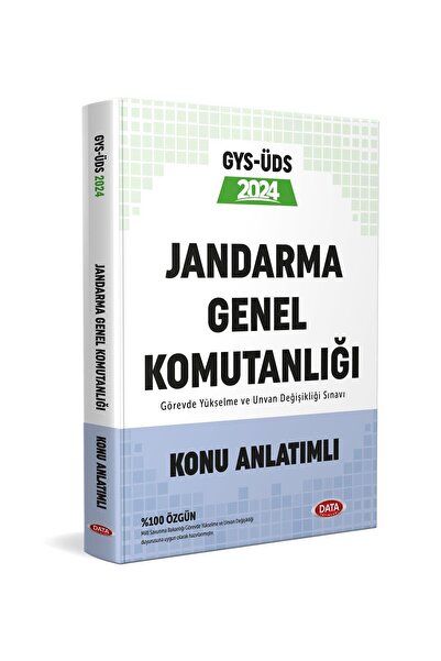 Data Yayınları 2024 Gys Üds Jandarma Genel Komutanlığı Konu Anlatımlı Görevde...
