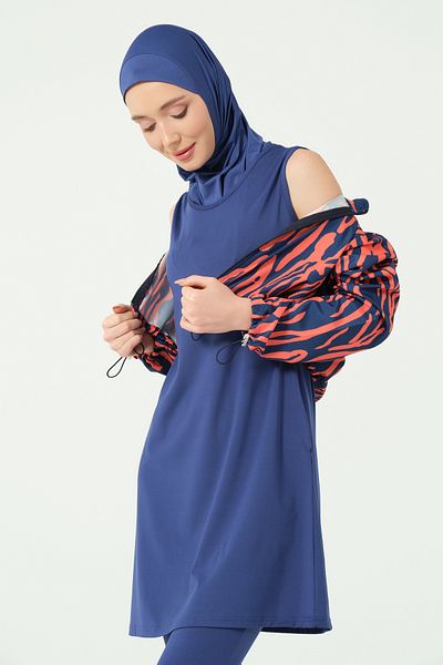 ALFASA Μαγιό Crop Hijab με σχέδιο
