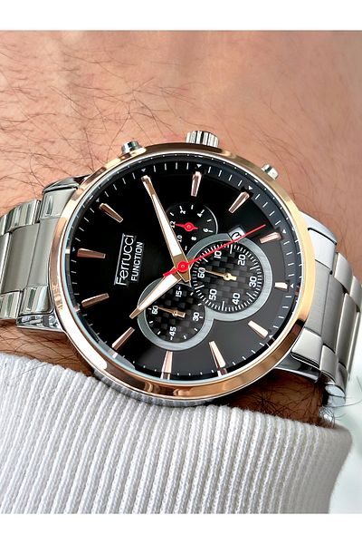 Ferrucci Functional 3 Atm Waterproof Steel Cord Men's Wristwatch