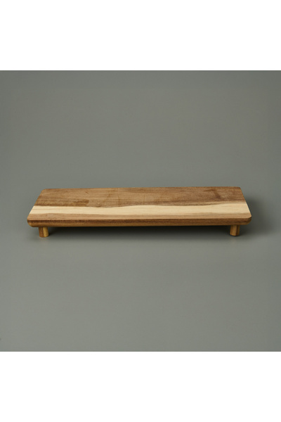 Excellent Houseware لوح عرض بأرجل من هاوس وير - بني - 36x14,5x4 سم