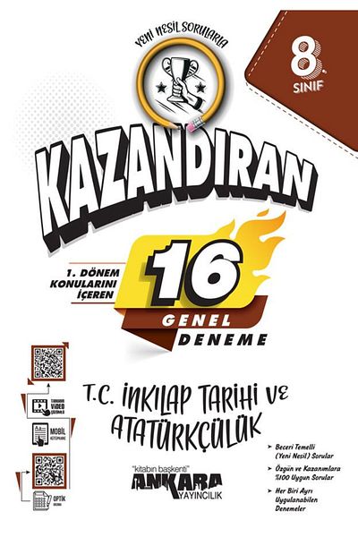 Ankara Yayıncılık Lgs 1St 16 Inkılap History and Ataturalism Trials with Period Subjects