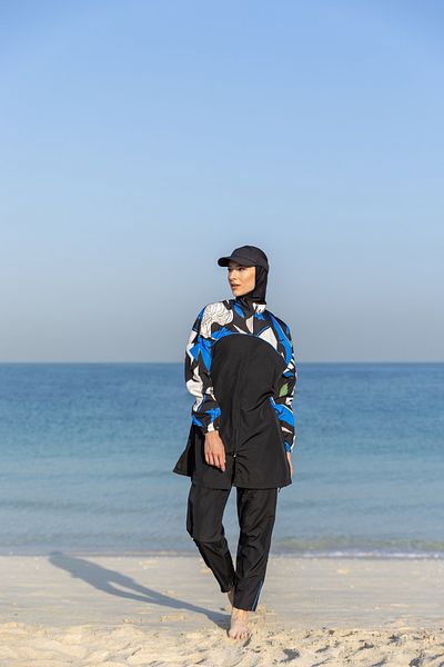 ALFASA Λεπτομερές μαγιό σερβιτόρου Hijab με τρίχες Lian