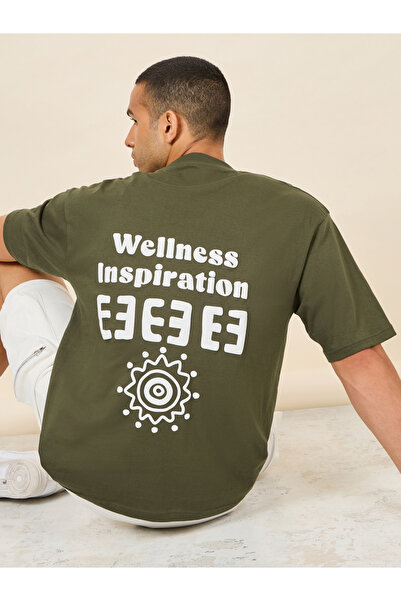 Styli Oversized Front and Back Wellness Print Jersey T-shirt