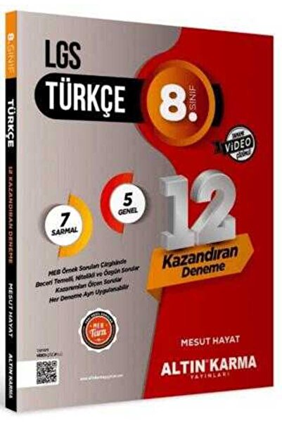 Altın Karma 2024 8. Sınıf Lgs Türkçe 12 Li Sarmal Deneme