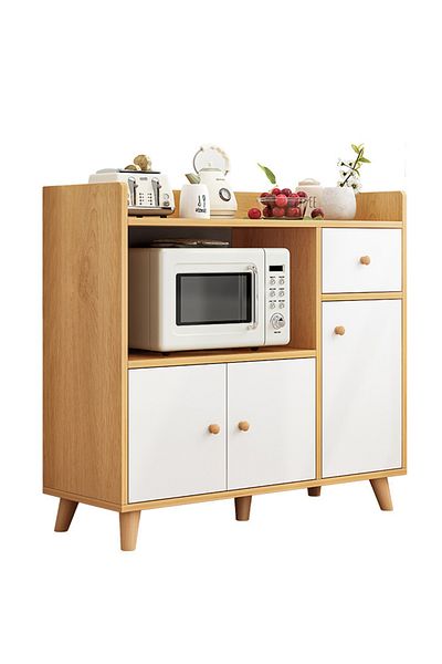 sharpdo Modern Simple Multifunctional Kitchen Sideboard Storage Rack with 3 Door Storage