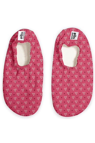 Ella Bonna Non-Slip Sole, Unisex Baby, Children's Sea Shoes, Pool Booties, Red Hearts